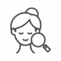 お肌のチェックのアイコン