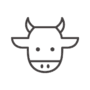 牛の顔のアイコン