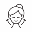 顔のリフトアップのアイコン