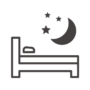 夜の睡眠のアイコン