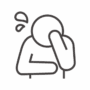 焦ったり悩んだりしている人のアイコン