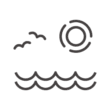 海と太陽のアイコン