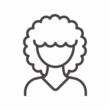 アフロヘアの女性のアイコン