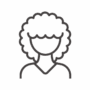 アフロヘアの女性のアイコン