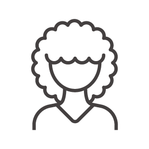 アフロヘアの女性のアイコン