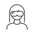 VRをつけた女性のアイコン