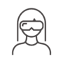 VRをつけた女性のアイコン