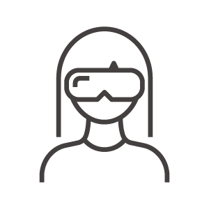 VRをつけた女性のアイコン