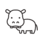 かわいいカバのアイコン