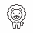 かわいいライオンのアイコン