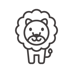 かわいいライオンのアイコン