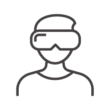 VRをつけた男性のアイコン
