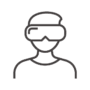 VRをつけた男性のアイコン