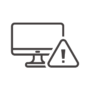 PCと注意マークのアイコン