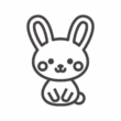 かわいいうさぎのアイコン