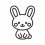 かわいいうさぎのアイコン