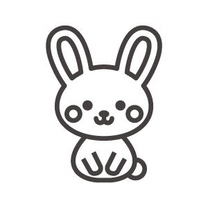 かわいいうさぎのアイコン