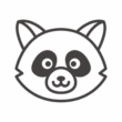 アライグマのアイコン