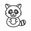 かわいいアライグマのアイコン