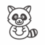 かわいいアライグマのアイコン