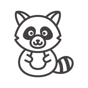 かわいいアライグマのアイコン