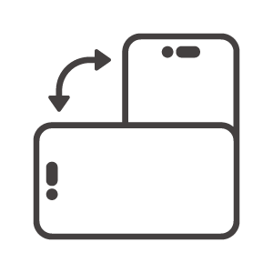 スマホの回転のアイコン