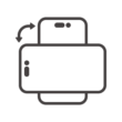 スマホの向き変更のアイコン