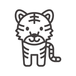 かわいいトラ/虎のアイコン