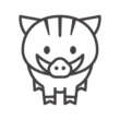 かわいいイノシシ／猪のアイコン