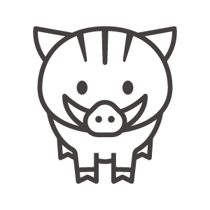 かわいいイノシシ/猪のアイコン