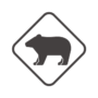 クマに注意のアイコン