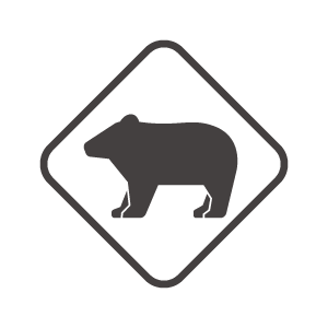 クマに注意のアイコン