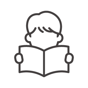 本を読む男の子のアイコン