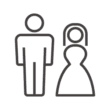 結婚式／新郎新婦のアイコン
