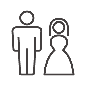 結婚式／新郎新婦のアイコン
