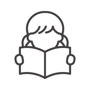 本を読む女の子のアイコン