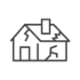 空き家／老朽化した家のアイコン