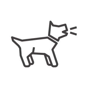 吠える犬のアイコン