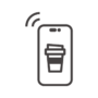カフェでモバイルオーダーのアイコン