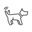 しっぽを振る犬のアイコン