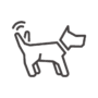 しっぽを振る犬のアイコン