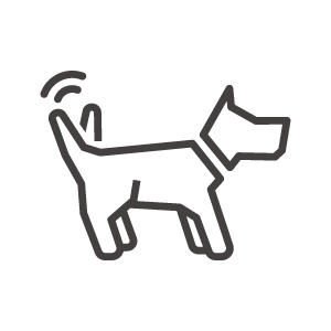 しっぽを振る犬のアイコン
