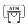 ATMで入出金のアイコン