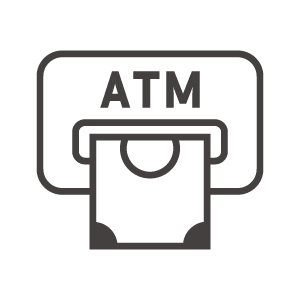 ATMで入出金のアイコン