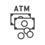 ATMとお金のアイコン