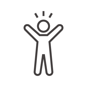 達成/喜ぶ/バンザイのアイコン