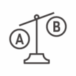 物事の比較やバランスのアイコン