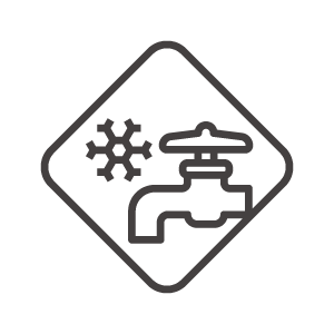 水道管の凍結に注意のアイコン