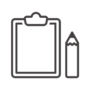 バインダーとペンのアイコン