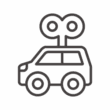 ゼンマイの車（おもちゃ）のアイコン